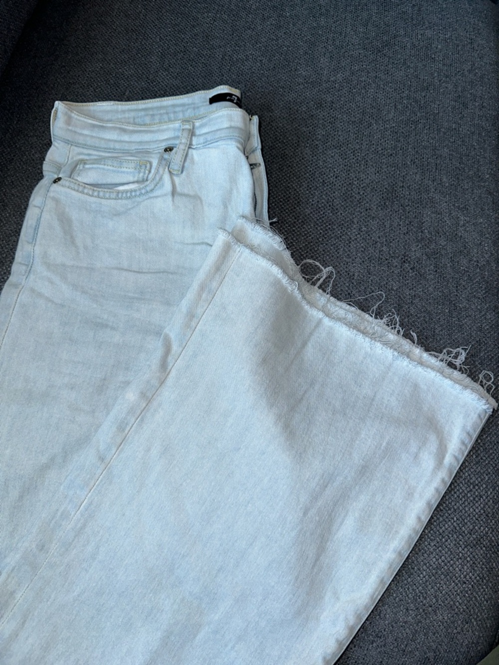 7 For All Mankind Light Blue Wide Leg Jeans